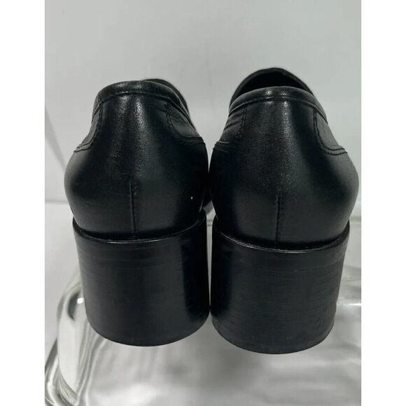 Steve Madden Womens Black Penny Loafer Shoes Block Heel Pointed Toe Size 6 - Picture 3 of 11